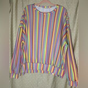 Colorful Striped Women's Top